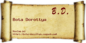Bota Dorottya névjegykártya